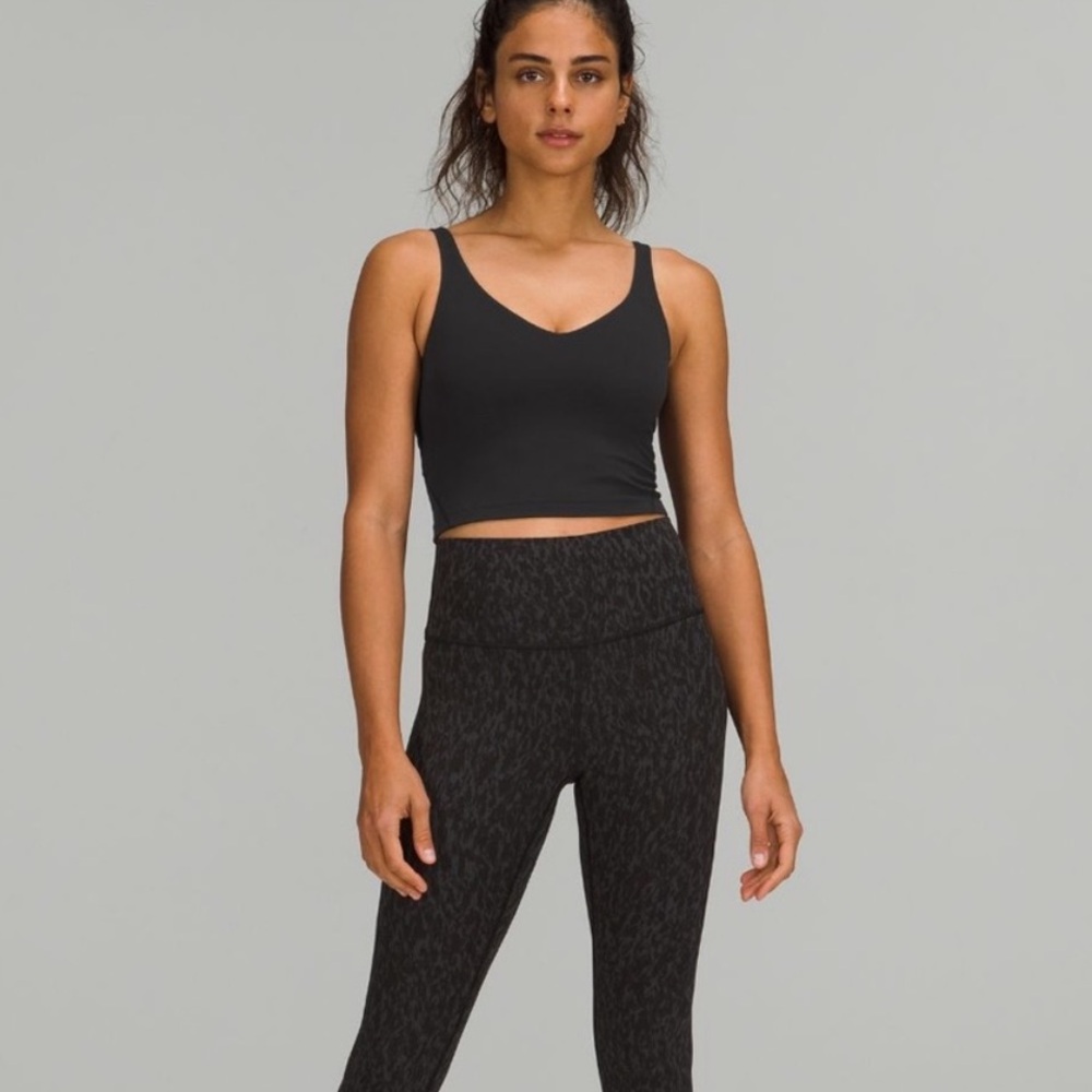 Lululemon Align Tank Top black long line workout top Sz 0